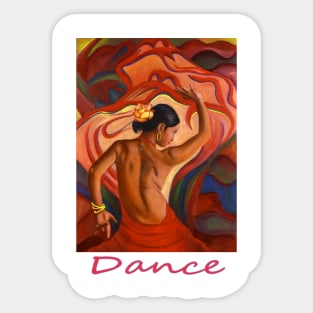 Tango dancer woman girl at carnaval Sticker